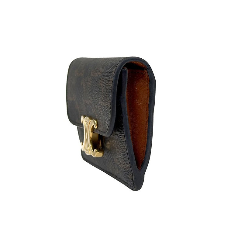 Celine Triomphe flap card wallet