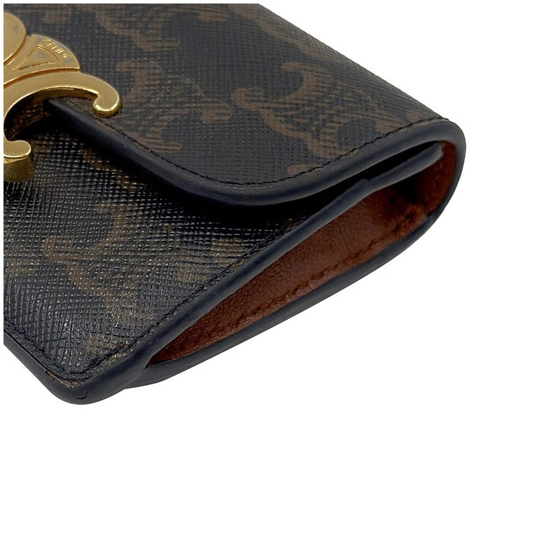 Celine Triomphe flap card wallet