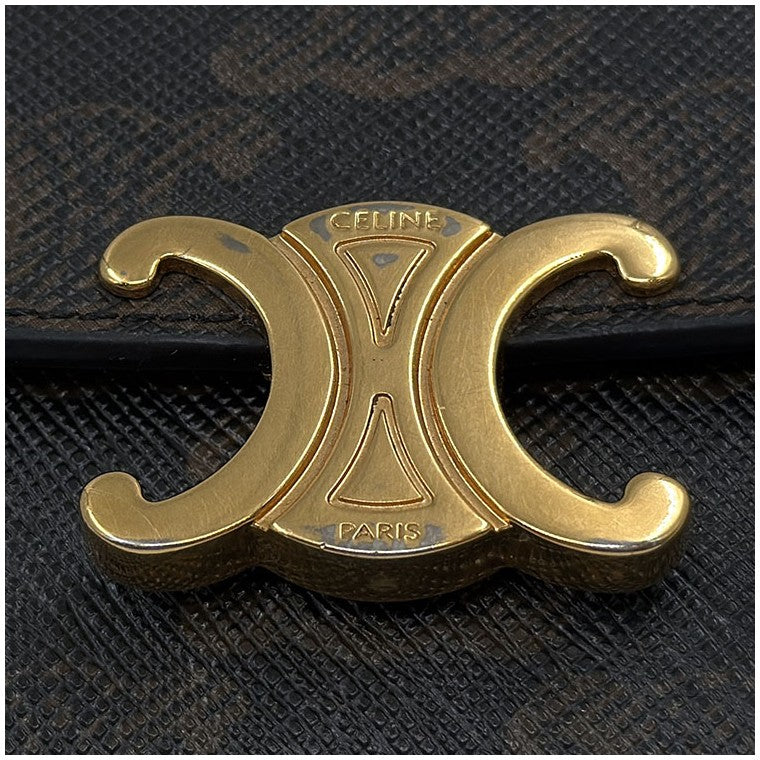 Celine Triomphe flap card wallet