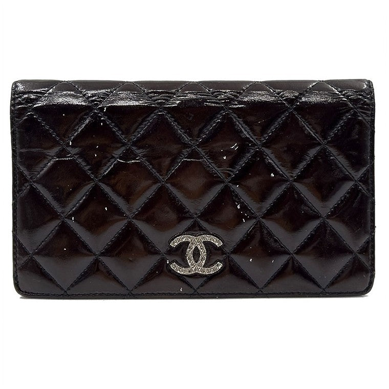 Chanel patent long wallet