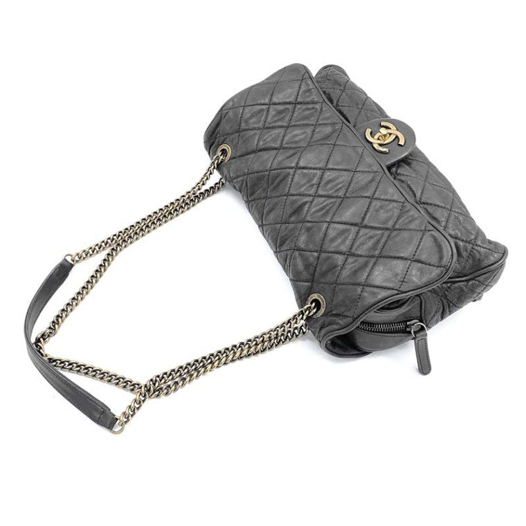Chanel Calfskin Pearl Shiba Shoulder Bag