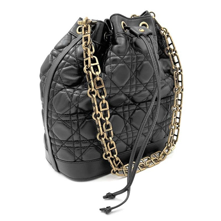 Christian Dior Cannage Bucket Shoulder Bag