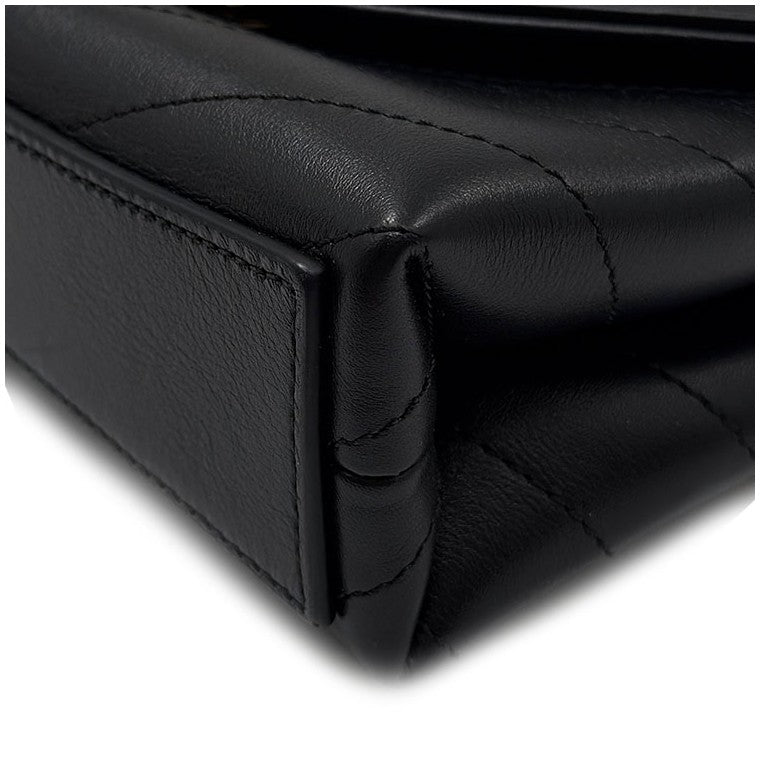 Chanel Calfskin Chevron Stitch 2-Way Bag