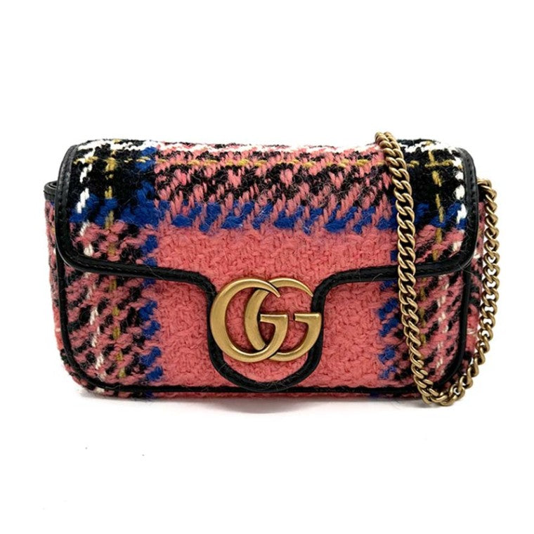 Gucci Tweed Super Mini Crossbody Bag (476433)