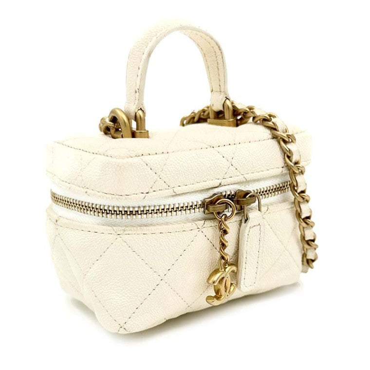 Chanel Caviar Vanity Top Handle Mini