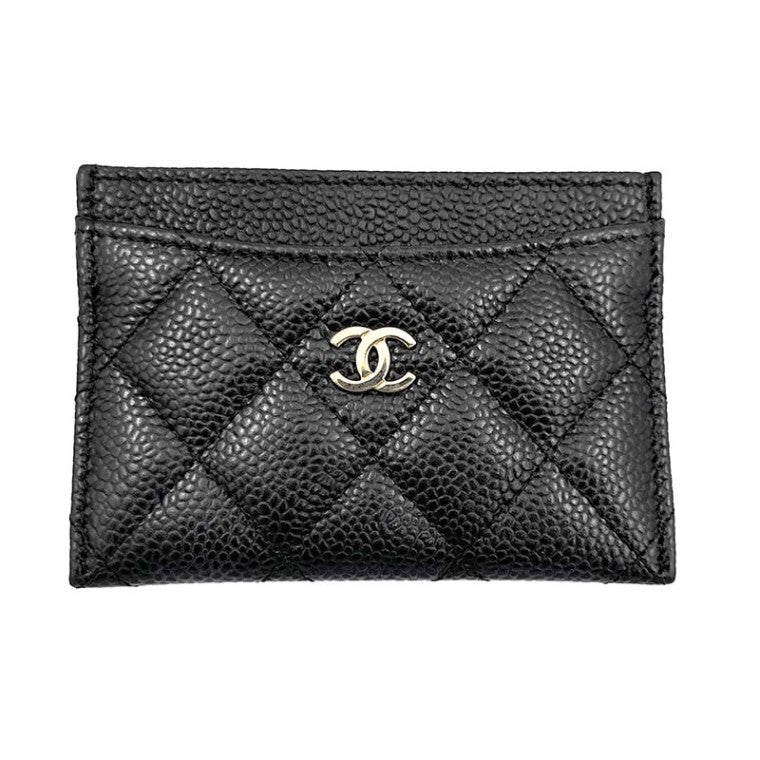 Chanel caviar card wallet