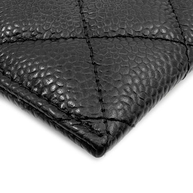 Chanel caviar card wallet