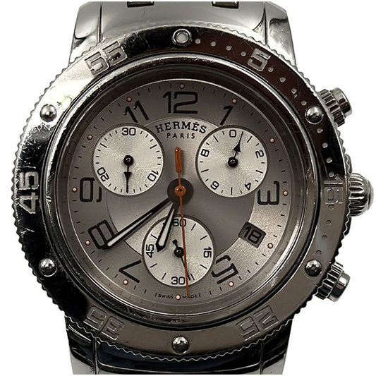 Hermès Clipper Chrono Steel Watch (CP2.410)