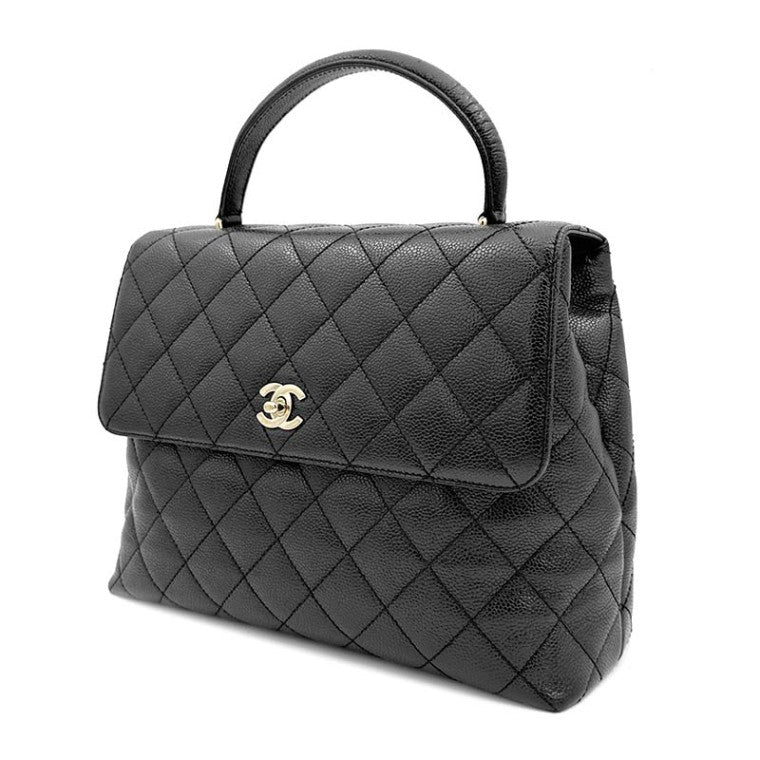 Chanel Caviar Top Handle Tote Bag