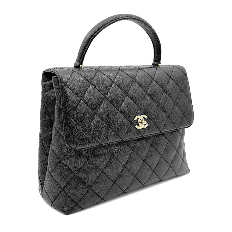 Chanel Caviar Top Handle Tote Bag