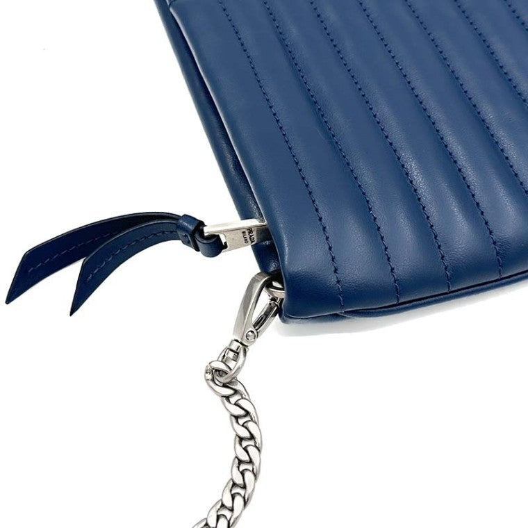 Prada Diagram Chain Clutch and Crossbody Bag