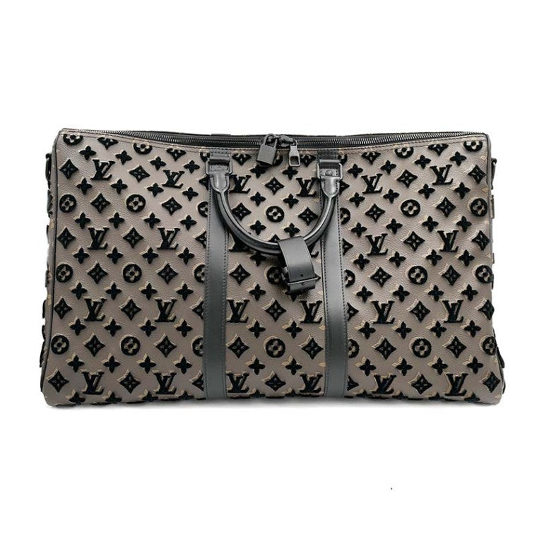 Louis Vuitton Monogram Virgil Abloh Triangle Keepall 50