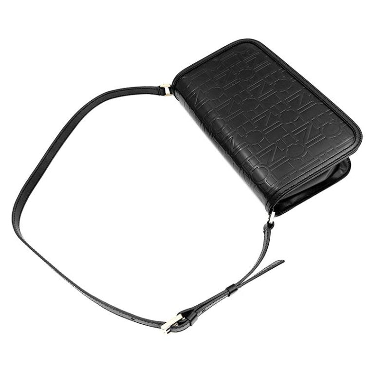 Celine black leather shoulder bag