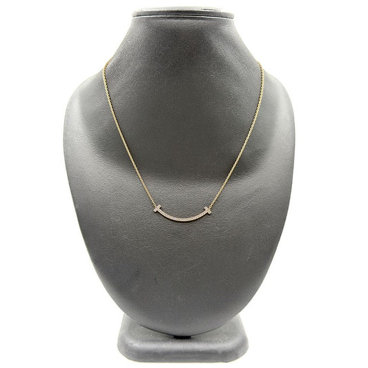 Tiffany T Smile Diamond Necklace Medium