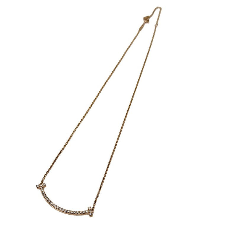 Tiffany T Smile Diamond Necklace Medium