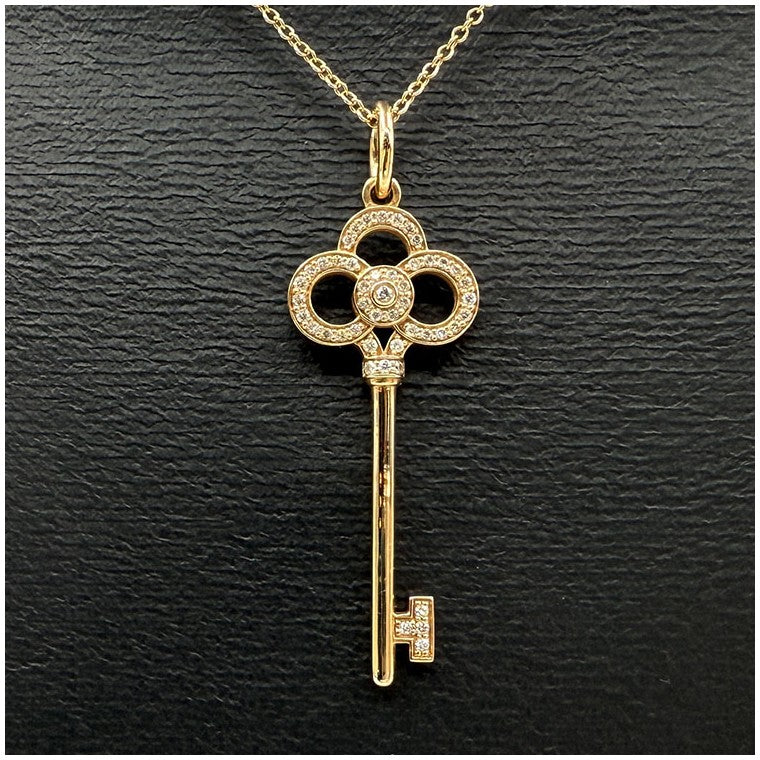 Tiffany Crown Key Diamond Necklace