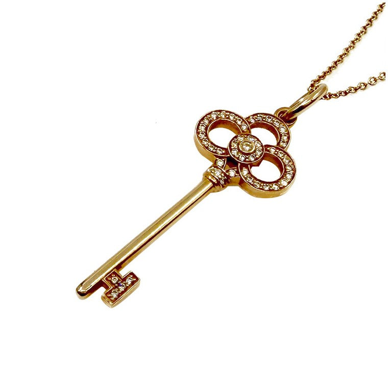 Tiffany Crown Key Diamond Necklace
