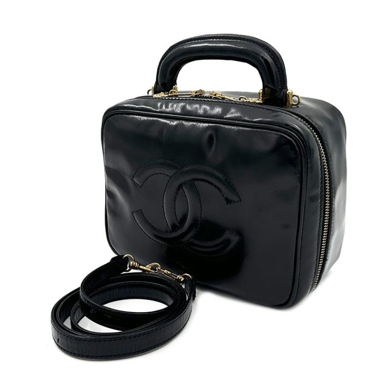 Chanel leather vanity crossbody bag