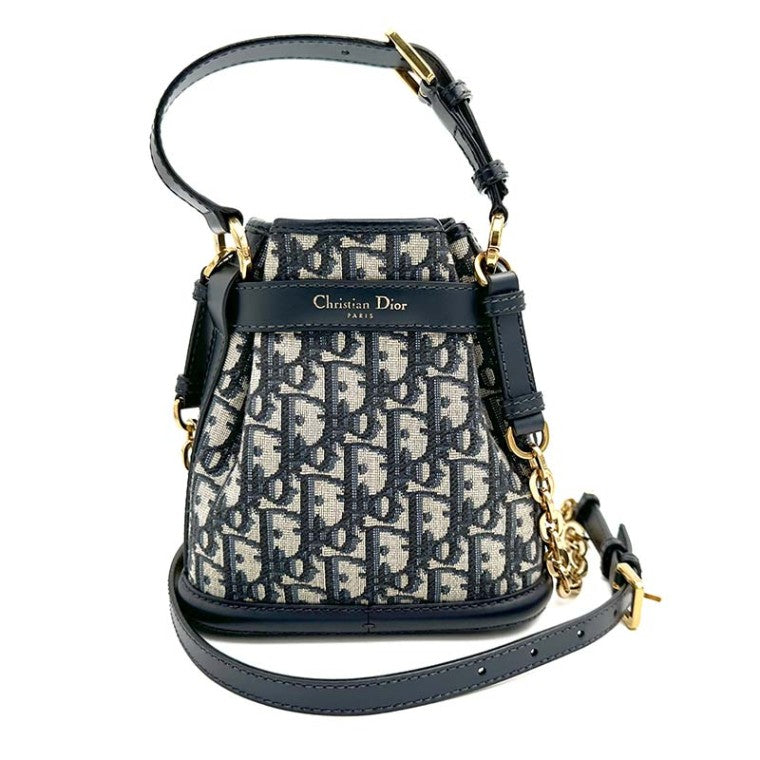 Christian Dior Oblique Bucket Chain Crossbody Bag