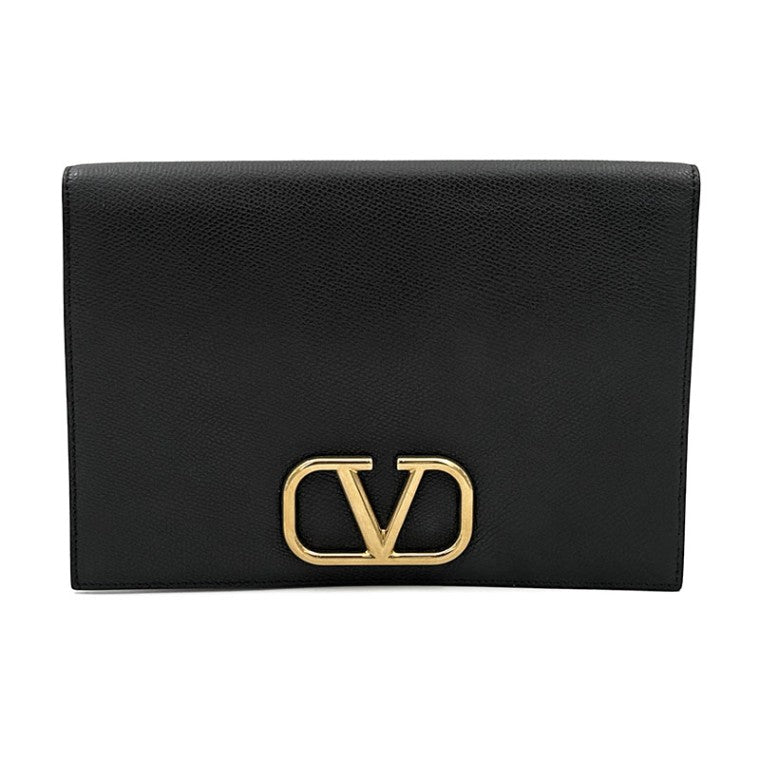 Valentino V-logo flap clutch