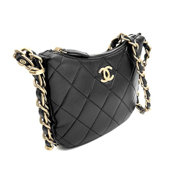 Chanel Lambskin Hobo Chain Shoulder Bag