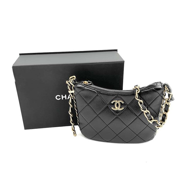 Chanel Lambskin Hobo Chain Shoulder Bag