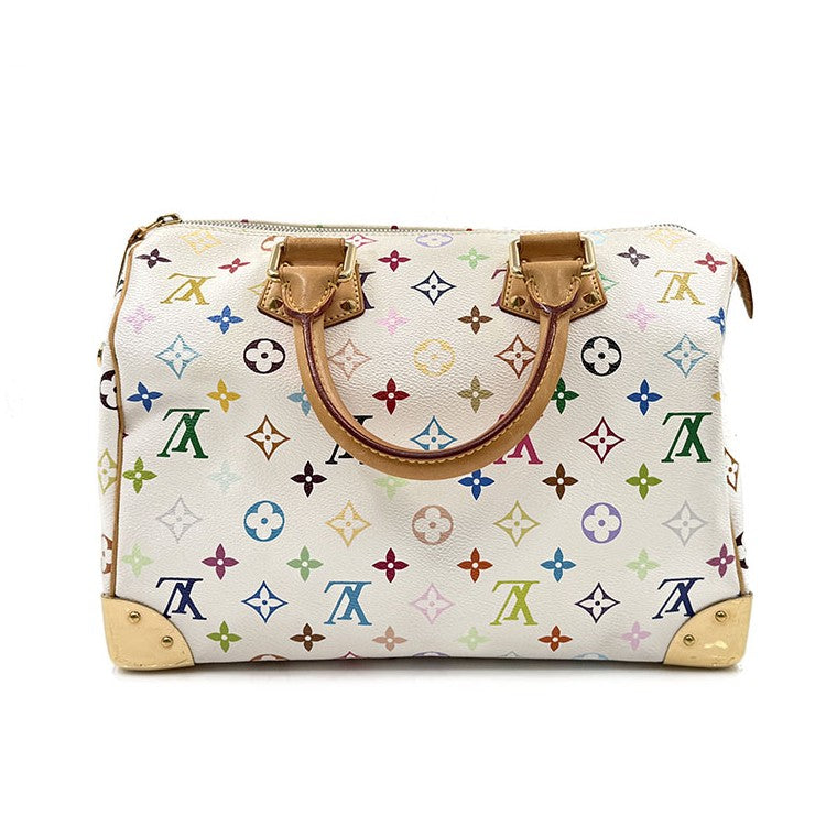Louis Vuitton White Multi Speedy