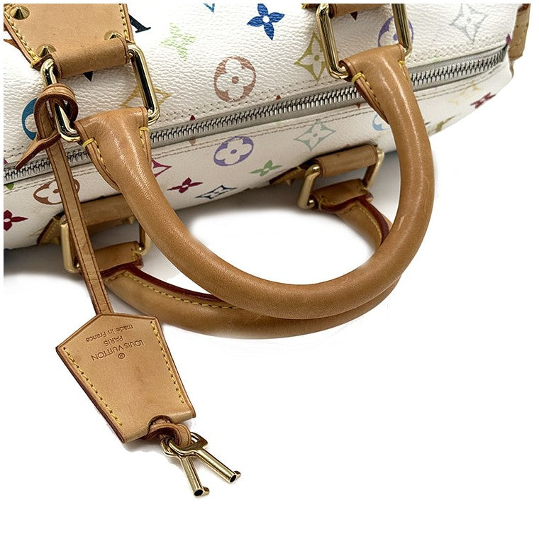 Louis Vuitton White Multi Speedy