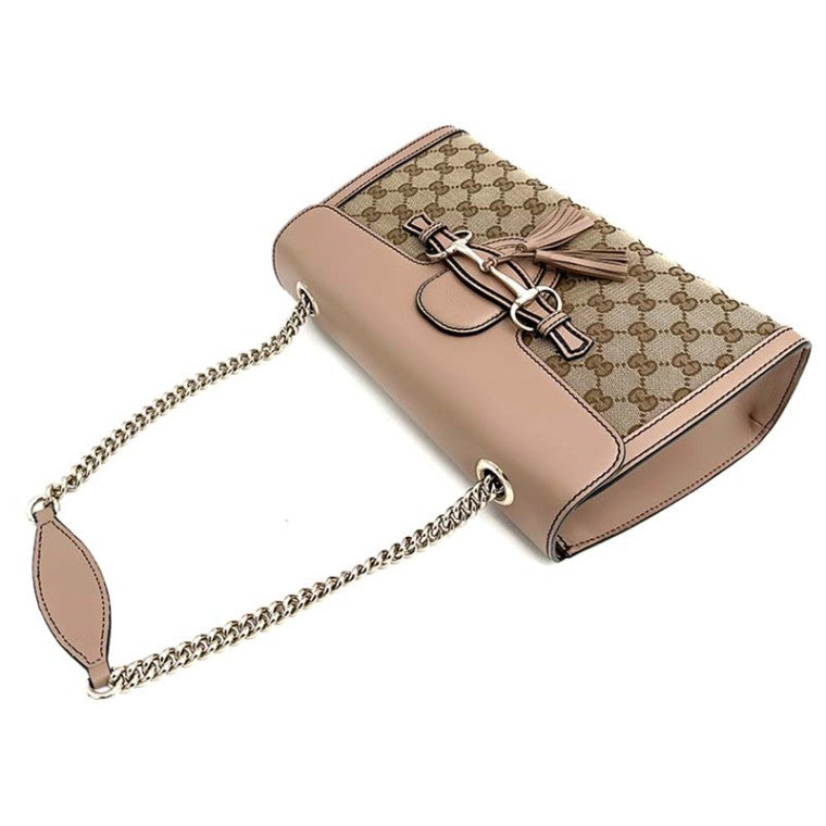 Gucci Jacquard Horsebit Chain Shoulder Bag (295402)