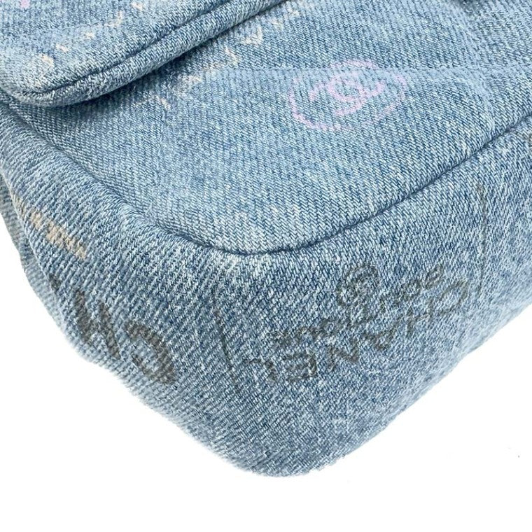Chanel denim chain shoulder bag