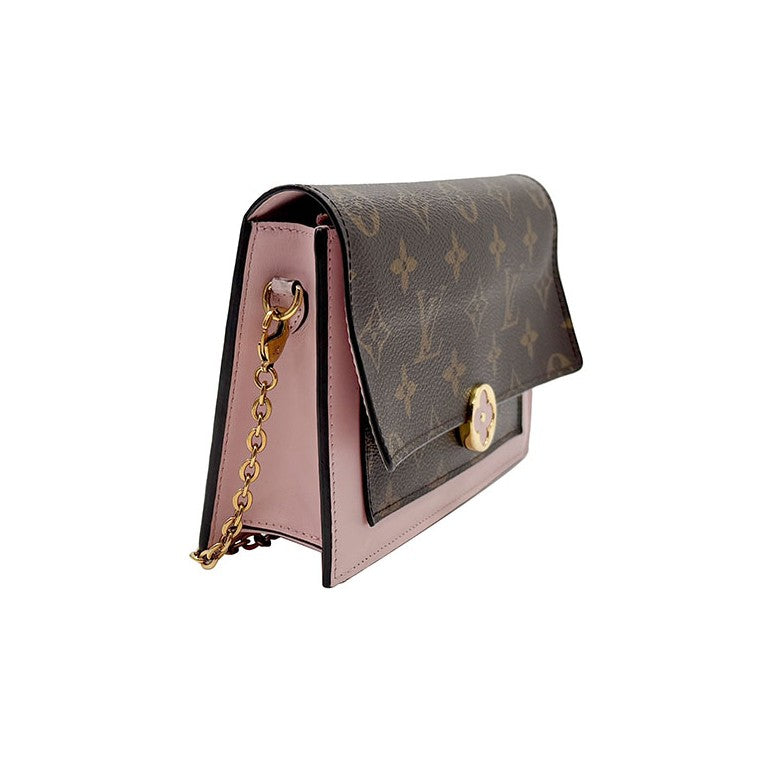 Louis Vuitton Monogram Flor Chain Wallet Crossbody Bag (M67405)