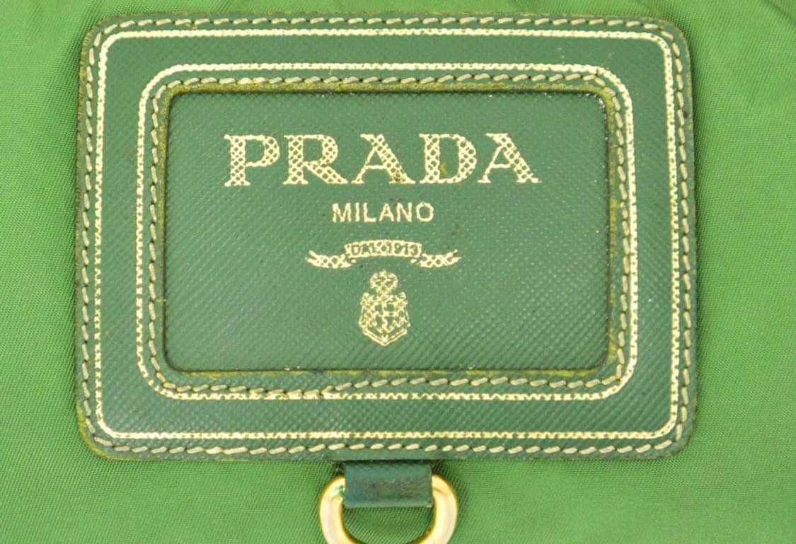 Prada vintage logo nylon shoulder bag