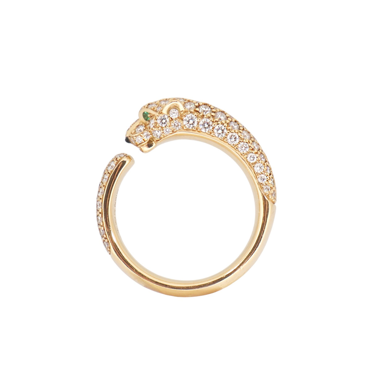 Cartier N47655 Yellow Gold Panthère de Cartier Pavé Small Ring