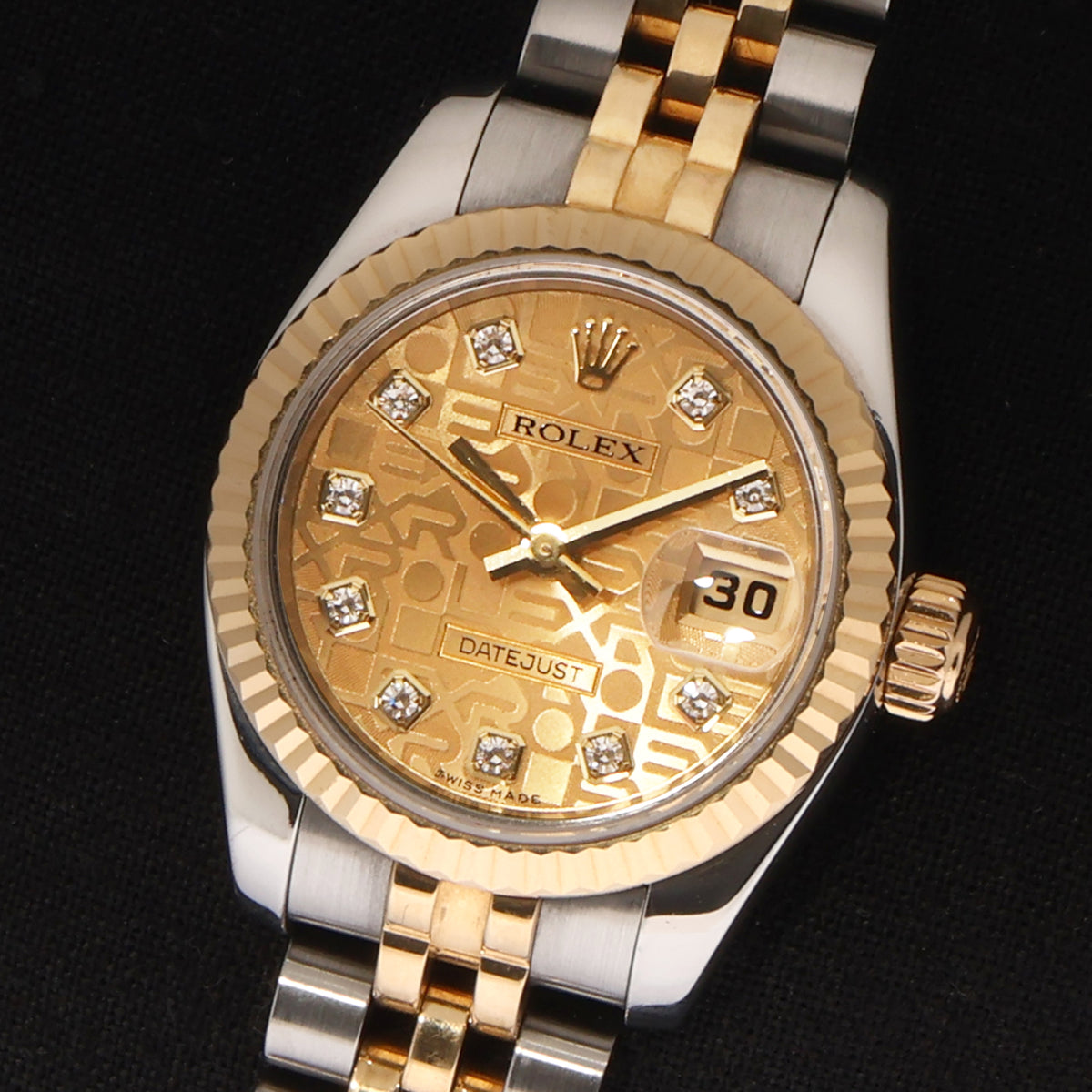 Rolex 179173 Dayjust Diamond Two-Tone Watch