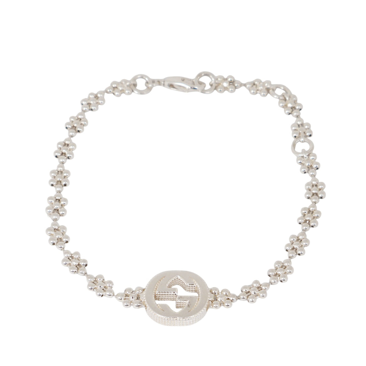 Gucci 481687 Silver Interlocking G Bracelet