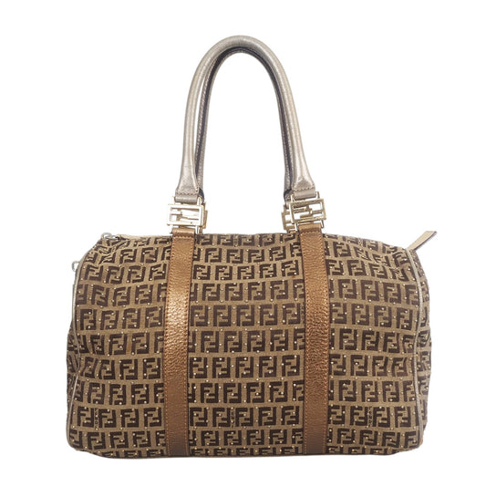 Fendi 8BL098 FF Studded Boston Tote Bag