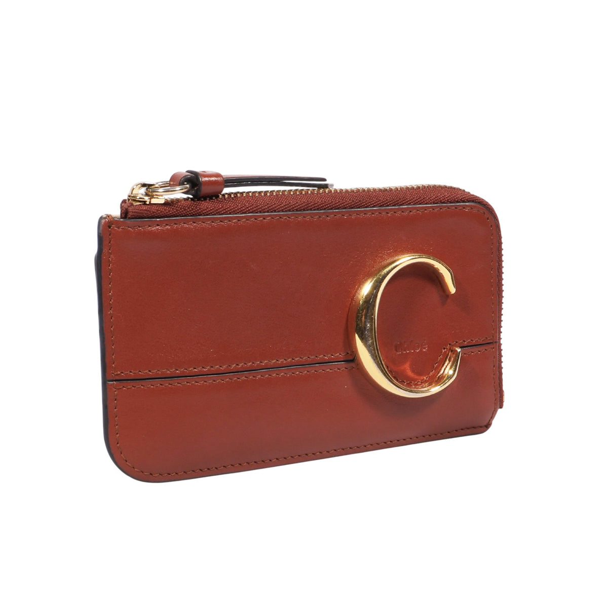 Chloé CHC19UP059 C Zipper Card Wallet