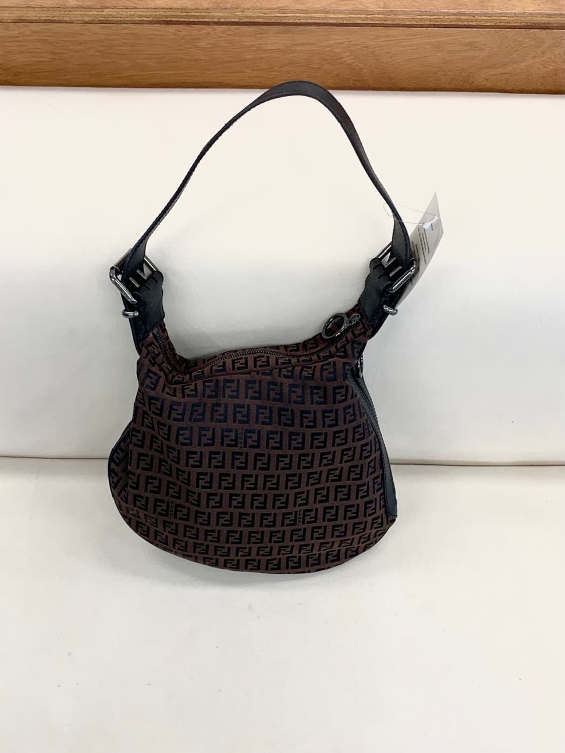 Fendi Zucca Oyster Shoulder Bag
