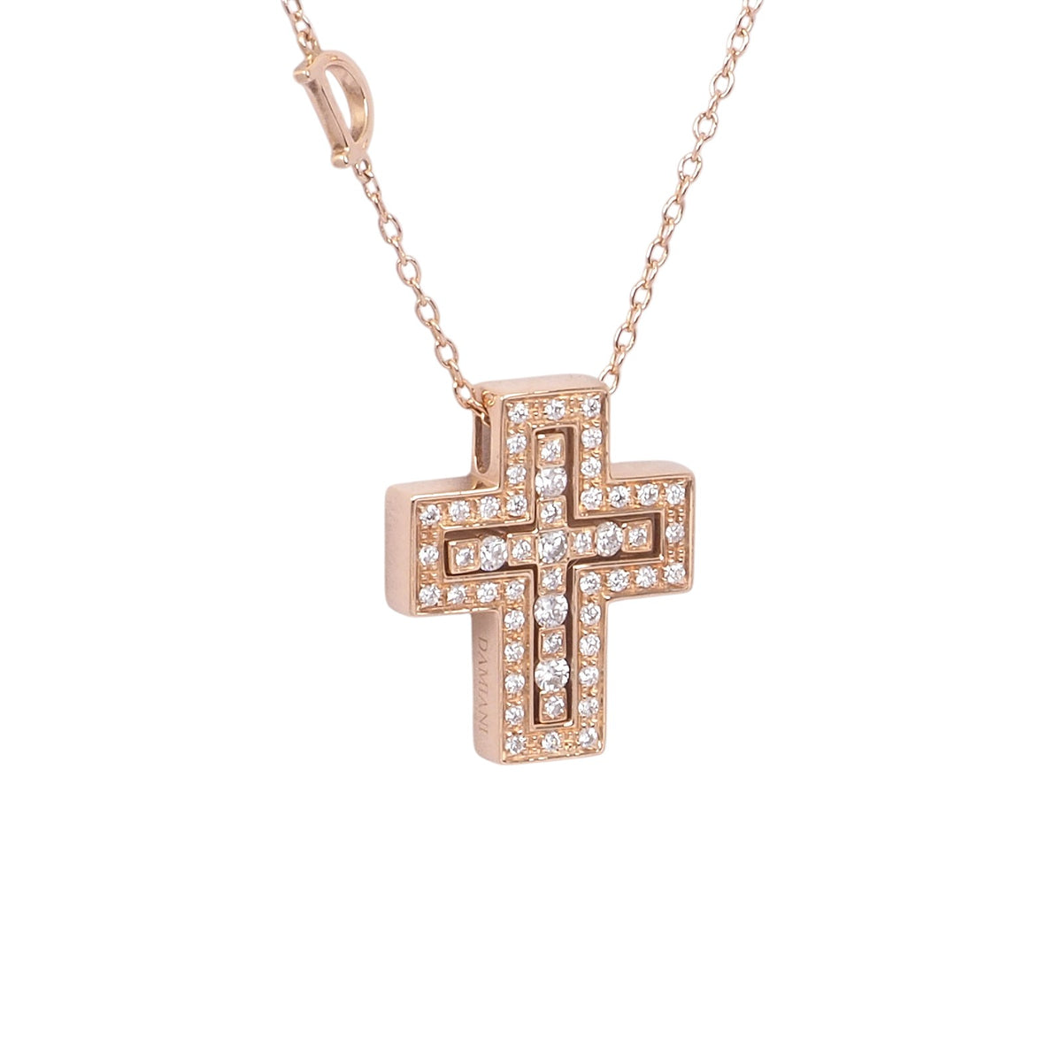 Damiani 20083492 Rose Gold Diamond Belle Époque Small Necklace