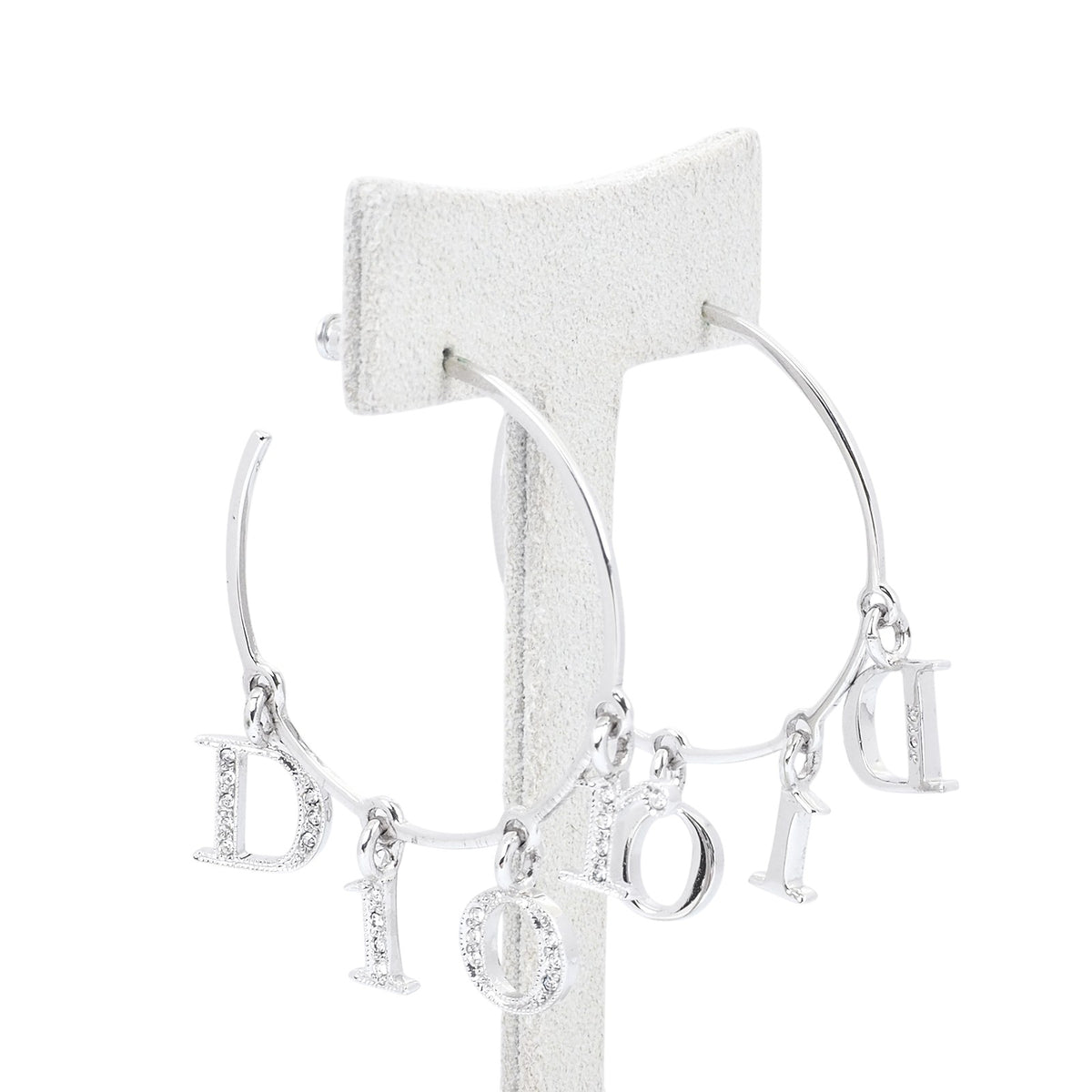 Dior Crystal Hoop Earrings