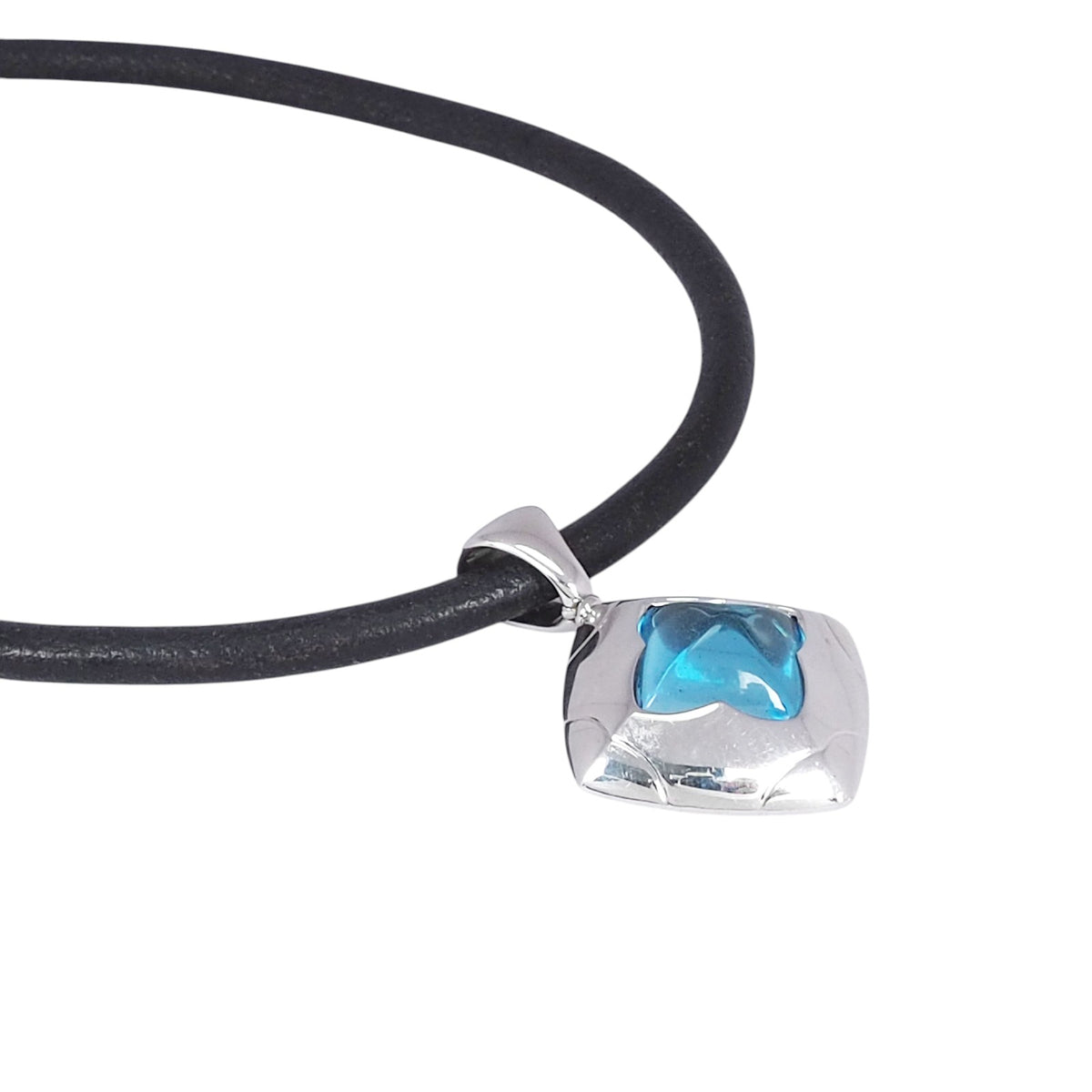 Bulgari White Gold Pyramid Necklace